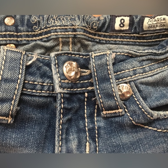 Miss Me Blue Embellished Women's Shorts - Picture 3 of 4